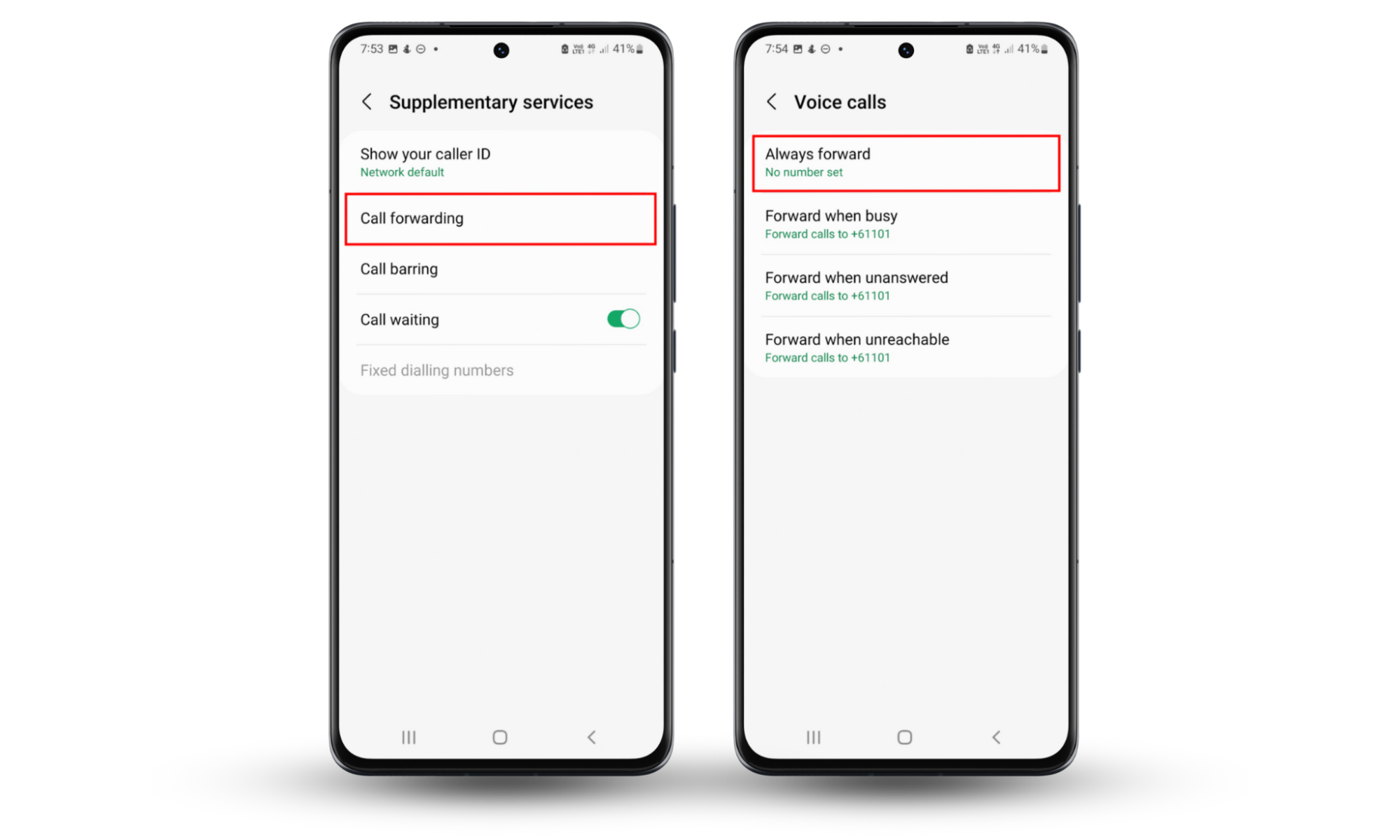 To ensure no apps are forwarding your calls without your permission, turn the setting off. Go to Call forwarding and ensure there is no number under the setting. To ensure no apps are forwarding your calls without your permission, turn the setting off. Go to Call forwarding and ensure there is no number under the setting.