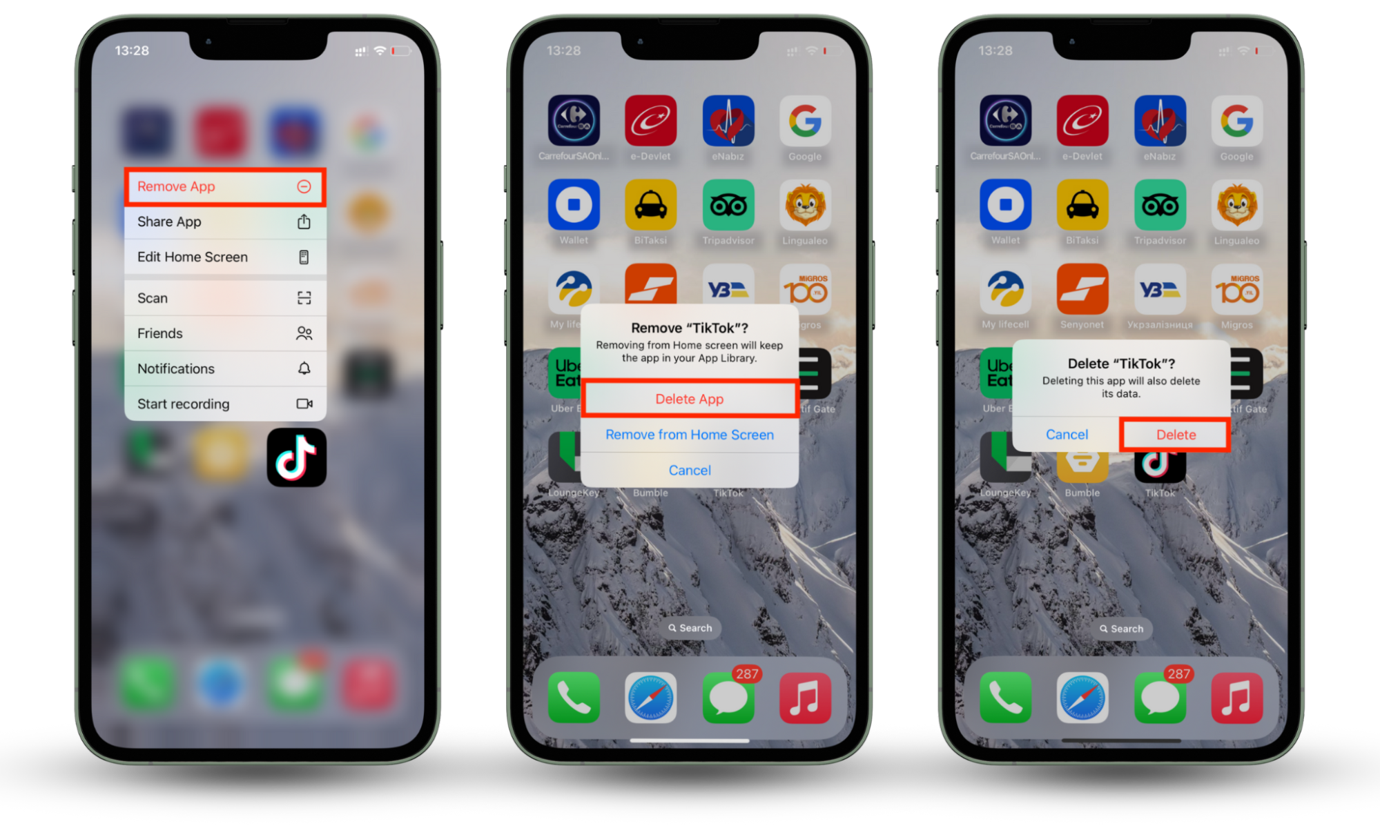 Instructions on how to delete TikTok from your iOS device. Instructions on how to delete TikTok from your iOS device.