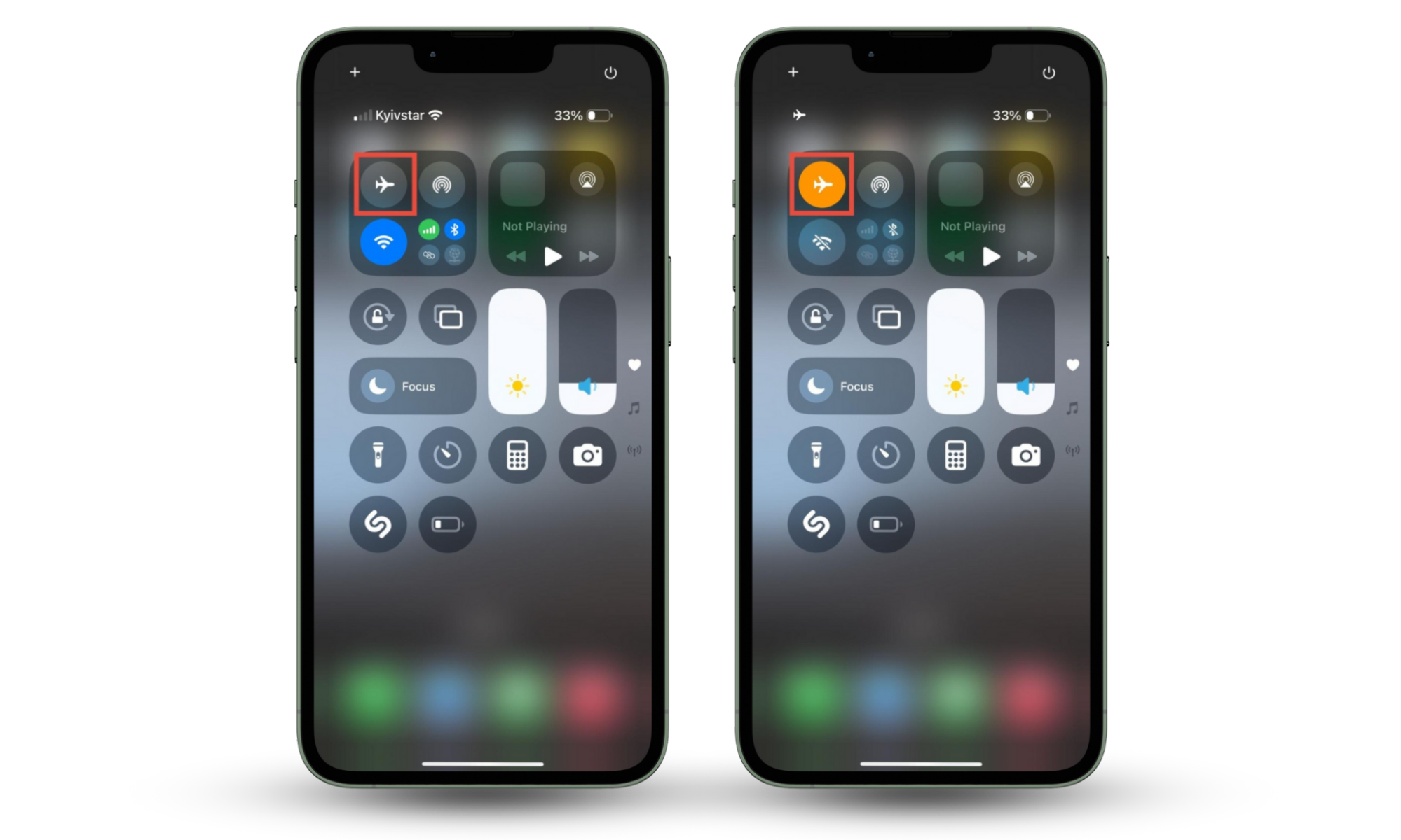 Use Clario Anti Spy if you want to stop sharing location without them knowing. Control Center open on iPhone with Airplane icon highlighted. Use Clario Anti Spy if you want to stop sharing location without them knowing. Control Center open on iPhone with Airplane icon highlighted.